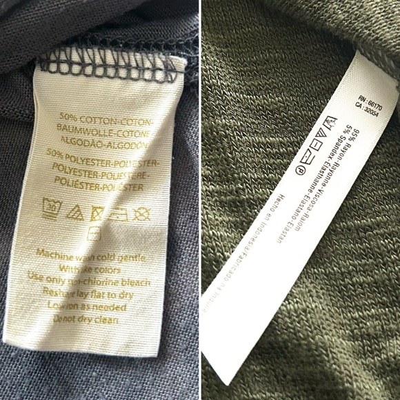 Free People Bundle: Bae Bae Layering Top (Green) + Camo Tee (Dark Gray) – Size M - Picture 15 of 15